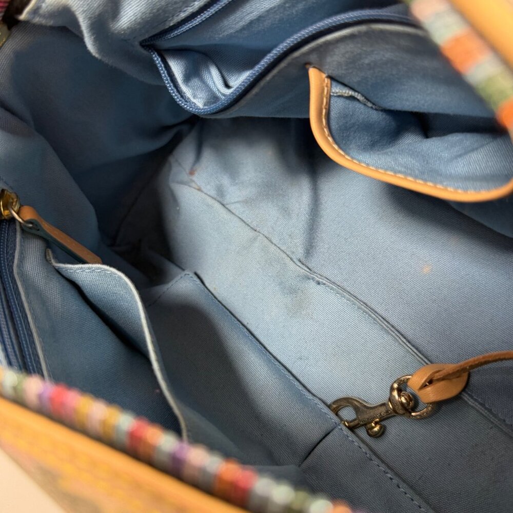 Dooney & Bourke Vintage Multicolored Stars Barrel Shoulder Bag Rainbow Zipper - Picture 13 of 16